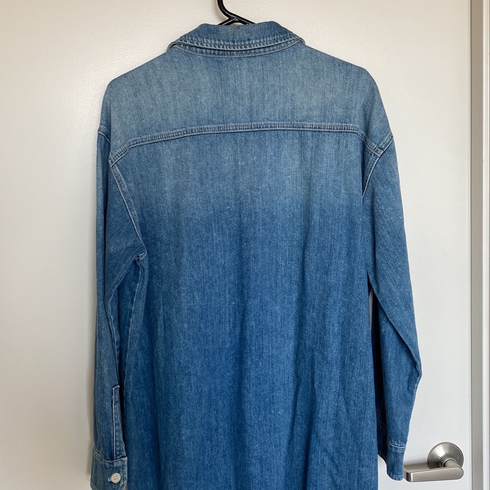 Reformation (New) Denim Shirt Dress View 4